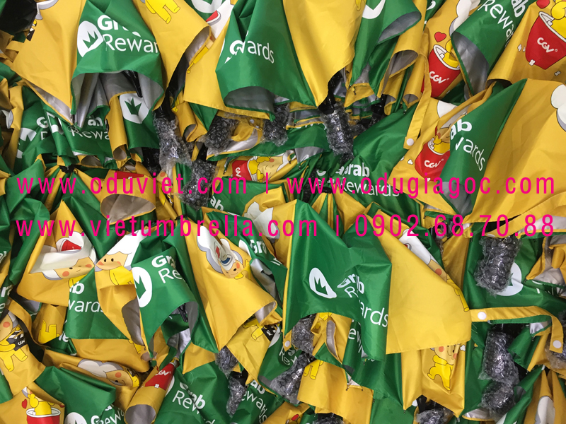 xưởng sản xuất ô dù cầm tay in logo quảng cáo